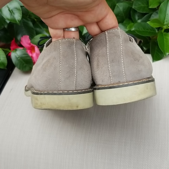 Mens Sz 11 Banana Republic Oxfords Grey Suede - Picture 4 of 6